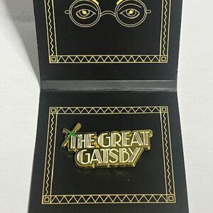 The Great Gatsby A New Musical Enamel Gold Tone Lapel Hat Vest Pin 1.5"x.75"